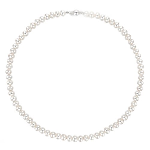 Hanazo Dámské 7-8milimetry Přírodní perlový náhrdelník PN0030WC27273