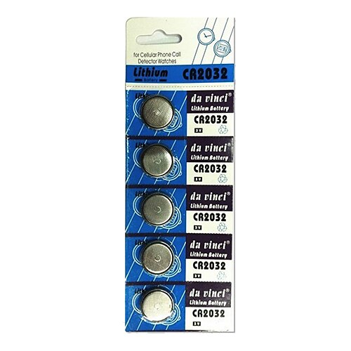 5stk CR2032 3V Silver Button Cell Lithium batteri