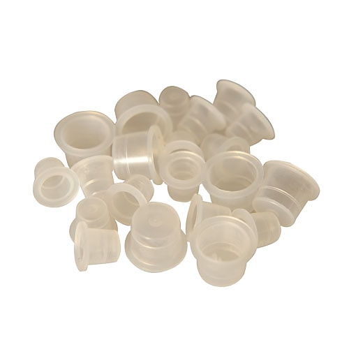 

DragonHawk 100pcs Ink Cups Clear White Tattoo Ink Pigment Cups Caps Supply