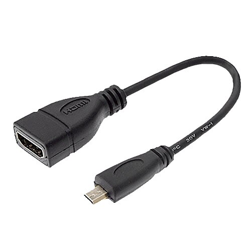 Micro HDMI V1.3 to HDMI V1.3 M/F Cable(0.2M)