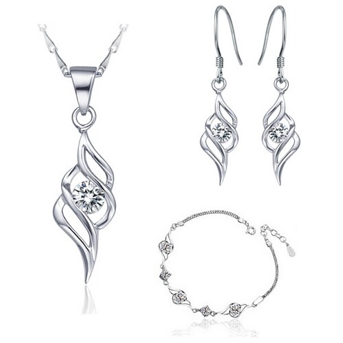Jewelry Set Women's Wedding / Engagement / Special Occasion Jewelry Sets Alloy / Platinum Amethyst / RhinestoneNecklaces / Bracelets /