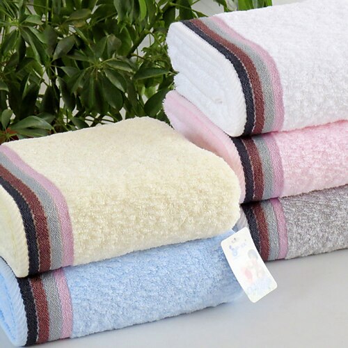 Fresh Style Bath Towel, Solid Colored Superior Quality 100% Cotton Woven Plain