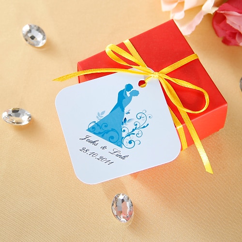 الحديقةGarden Theme ملصقات، تسميات والكلمات - 36 دائري مربع 2" Diamond ديكور زفاف جميل بطاقات