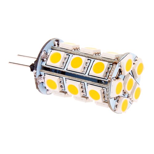 370 lm G4 LED-lampa T 24 lysdioder SMD 5050 Varmvit DC 12 V