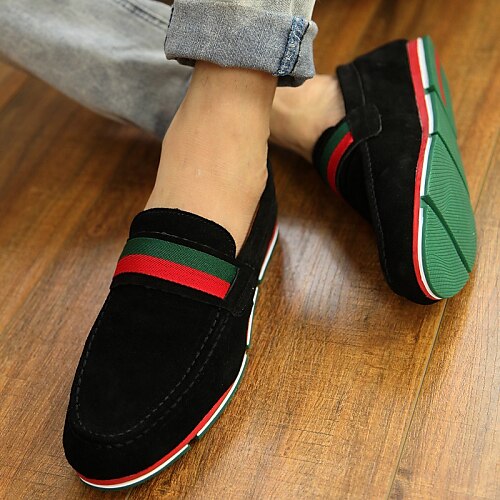 Heren Leather Flat Heel Comfort Instappers schoenen (meer kleuren)