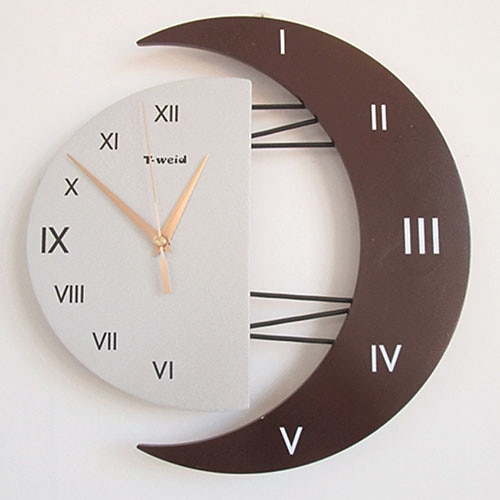 12.5 reloj de pared de moda "números romanos mute (color al azar)
