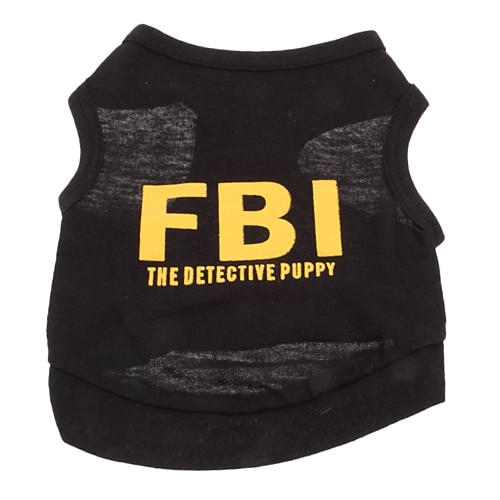 

Dog Shirt / T-Shirt Police / Military Letter & Number Fashion Holiday Dog Clothes Puppy Clothes Dog Outfits Breathable Black / Yellow Black Yellow Costume for Girl and Boy Dog Cotton XS S M L