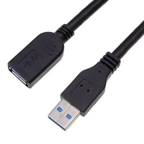 Maschio a femmina USB 3.0 Extender Cable Black (1.5m)