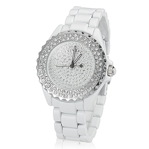 Женские наручные часы с белым браслетом