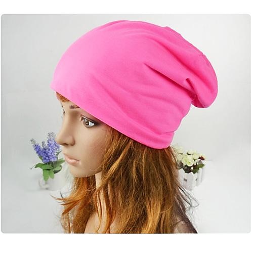 Nouveau mode unisexe hiver Solid Color Hip hop élastique Cap Bonnet Slouch 9 couleurs One Size