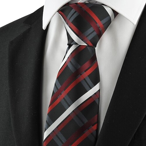 pánské zkontrolovat red formální kravatu pro svatební vánoční dárek