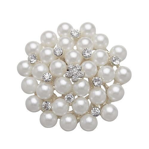 PHA DOI Brooch - White Rhinestones