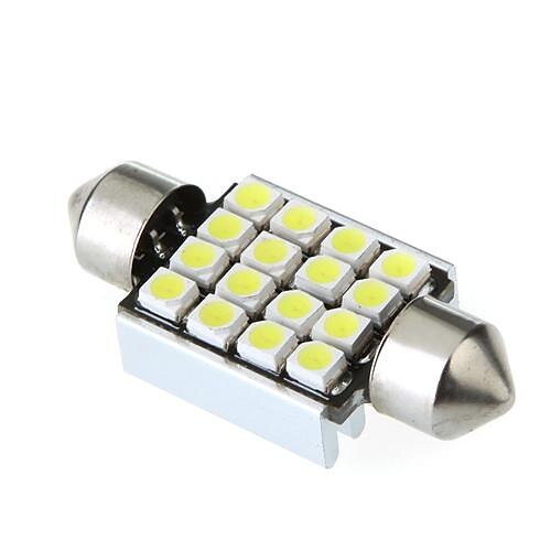 36mm 16 1210 SMD LED Canbus White Car Interior Dome Festoon Light Lamp Bulb 