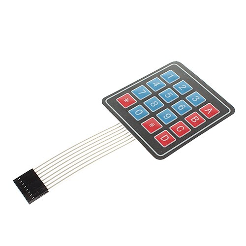 Membrán Billentyűzet 4 * 4 Mátrix Keyboard Mikrokontroller Külső billentyűzet