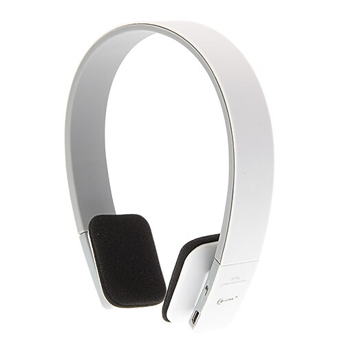 hörlurar 3.5mm bluetooth v3.0 + EDR över örat sport volymkontroll stereohi-fi för iphone / android (vit)