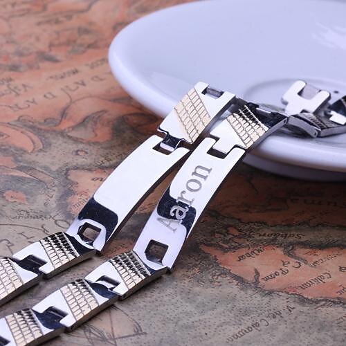 Personalized Gift Bracelets Stainless Steel Men's Business Classic Holiday Gift