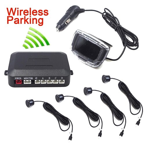 Wireless auto cu LED-uri senzor de parcare cu 4 senzor și monitor de afișare
