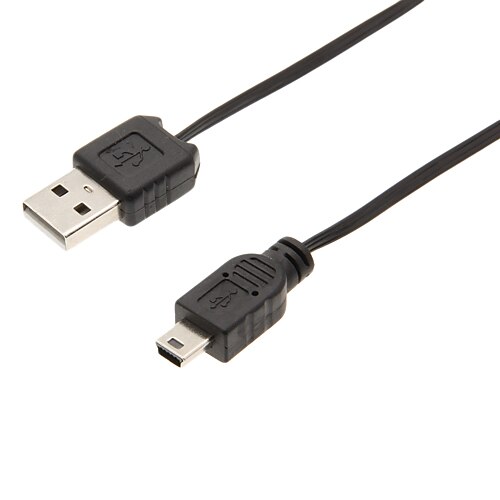 Einziehbares USB auf Mini-USB-Datenkabel (schwarz, 0.74m)
