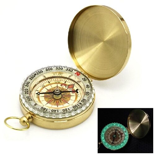 Flip-Open Forgyldt noctilucent Pocket Compass