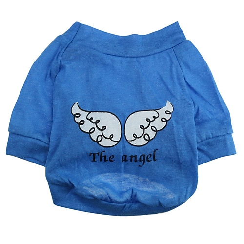 

Dog Shirt / T-Shirt Cartoon Dog Clothes Puppy Clothes Dog Outfits Blue Costume for Girl and Boy Dog Cotton XS S M L
