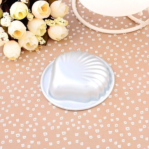 Aluminum Alloy Small Shell Cake Mould, 7x5x2cm   