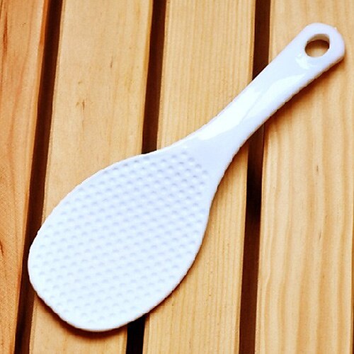 19 cm de plástico antiadherente cuchara de arroz cuchara de paleta blanco herramienta de cocina