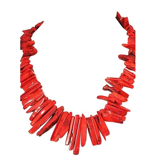 JANE STONE Fashion Coral Květinové prohlášení náhrdelník pro ženy