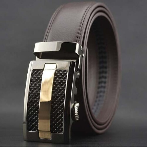 

Men's Solid Belt PU Coffee Black 2022