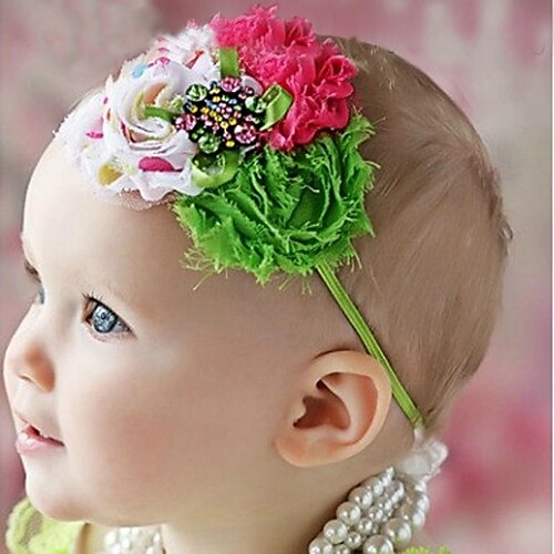 Gyermekek Babák tipegők Lányok Fiúk elasztikus fejpánt virág haj dekoráció Hairband New