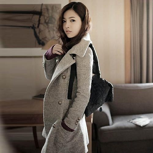 Newcomerland™ Woolen Korean Version Slim Thick Coat
