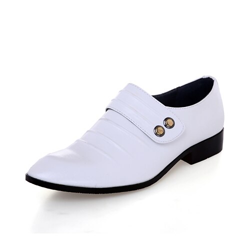 Men's Shoes Leather Winter Spring Summer Fall Comfort Loafers & Slip-Ons For Wedding Party & Evening Black White Brown