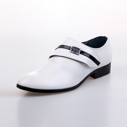 Bărbați Pantofi Piele Iarnă Primăvară Vară Toamnă Confortabili pentru Nuntă Party & Seară Negru Alb Maro