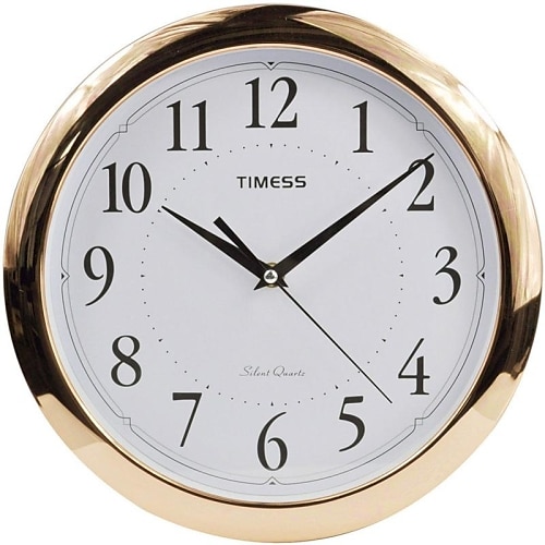 סגנון אלגנטי H timess ™ 11 "רוז זהב ציפוי סופר השתקת שעון קיר
