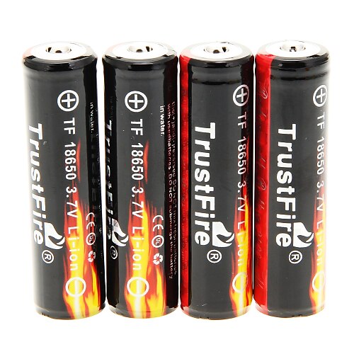 TrustFire 2400mAh 18650 Baterie (4ks) se Ochrana před přebíjením