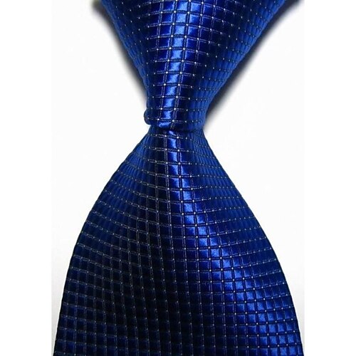 Uomo solido Controllato microfibra Cravatta (9 colori disponibili)