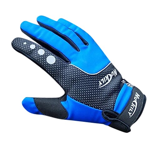 

Nuckily Winter Gloves Gloves Bike Gloves Cycling Gloves Winter Full Finger Gloves Anti-Slip Thermal Warm Waterproof Windproof Sports Gloves Mountain Bike MTB Racing Fleece Blue for Adults' Mountain