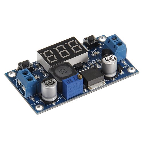 HZDZ LM2596 Power Step-down Voltage Regulator Module Voltmeter Display - Deep Blue