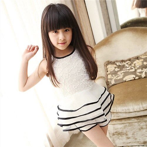 bb&amp;b 2014 dívčí letní nové médium korean krajka dort šaty šortky