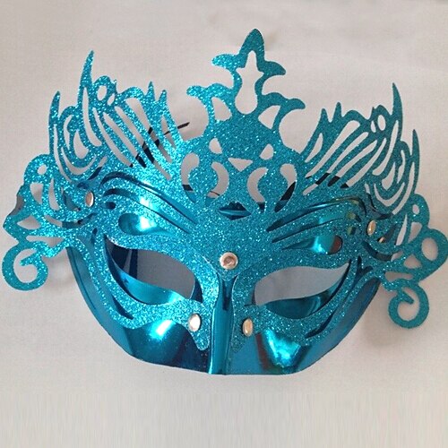 Venedig Königin Glitter Blau Damen Karneval-Maskerade-Partei-Maske