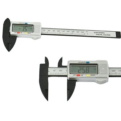 6 "150mm fibra de carbon compozit digital LCD Tool Vernier Caliper Măsurarea