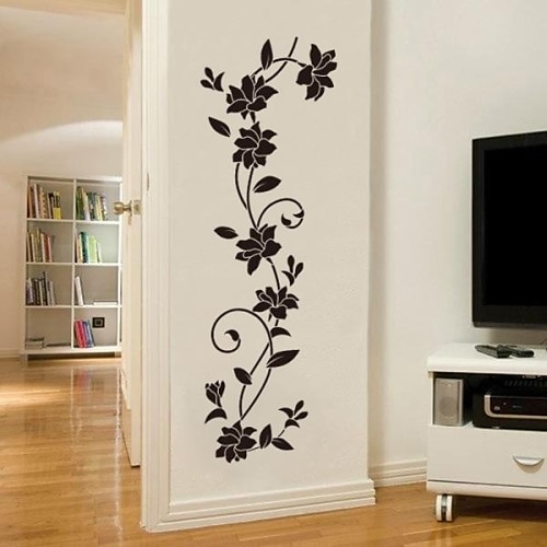 romantik / mode / botaniska väggdekorationer avtagbara dekorativa väggdekorationer, vinyl heminredning väggdekor väggdekoration tvättbar / avtagbar 59*42cm