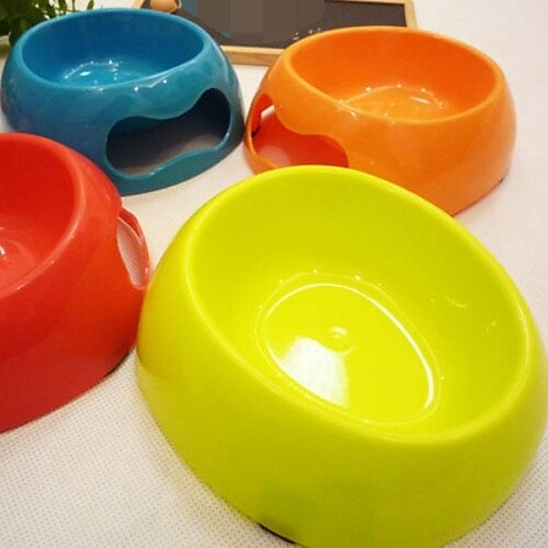 Colorful Pet Bowl for Dogs Cats (15x15cm, Random Color)
