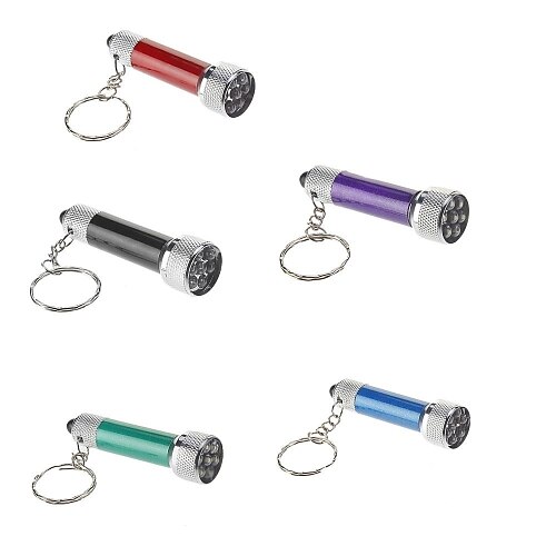 7 Light  Mini LED Flashlight Key Chain (3xLR44, Assorted Colors) 