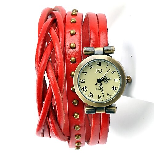 Timi Women's Vintage Leather Analog Bracelet Watch-W1285