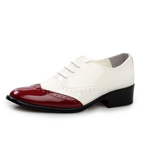 Men's Spring / Summer / Fall Comfort / Bullock Shoes Party & Evening Patent Leather Multi Color / Black / Red / Winter / Lace-up