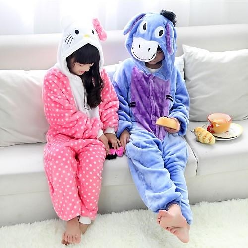 

Animal Kigurumi Kid's Boys Christmas Halloween Carnival Festival / Holiday Flannel Toison Rosy Pink / Blue Easy Carnival Costumes Multi Color