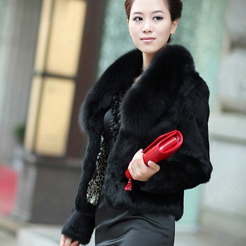 XT Rabbit Fur Coat_101 (Black,White)