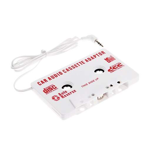 Car Audio Cassette Adapter Player Auto Reverse(white)