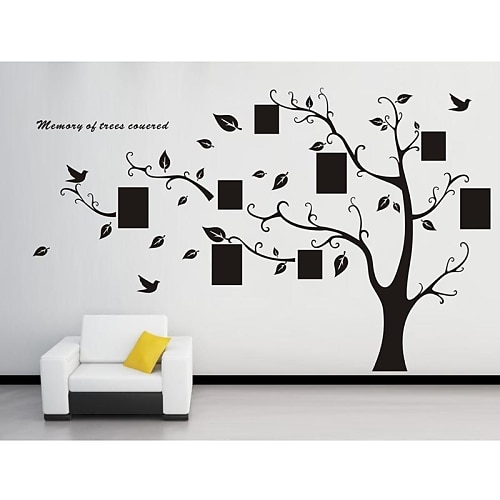 Botanický motiv Samolepky na zeď Samolepky na stěnu Ozdobné samolepky na zeď, Vinyl Home dekorace Lepicí obraz na stěnu Stěna