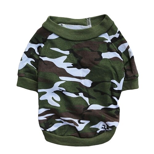 

Cat Dog Shirt / T-Shirt Puppy Clothes Camo / Camouflage Dog Clothes Puppy Clothes Dog Outfits Breathable Camouflage Color Costume for Girl and Boy Dog Cotton XS S M L